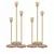 3 pçs/set estilo chinês castiçais de metal simples dourado decoração casame na internet