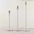 3 pçs/set estilo chinês castiçais de metal simples dourado decoração casame - Lune 