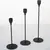 3 pçs/set estilo chinês castiçais de metal simples dourado decoração casame - Lune 