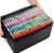 Conjunto de Caneta Colorida Ponta Dupla 120Pçs com Estojo - PuPu