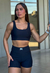 CONJUNTO TOP SANTABELLA 2.0 + SHORTS CANELADO BLACK - loja online