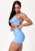 CONJ. SHORTS BASIC + TOP TWIST BABY BLUE - ATACADO SANTABELLA
