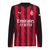 Camisa AC Milan I 25/26 manga longa - Torcedor Puma Masculina - Preta e vermelha com detalhes em cinza