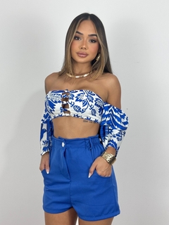 BLUSA FLORAL AZL - comprar online