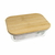 CONTENEDOR SAKURA DE VIDRIO C/ TAPA DE BAMBOO 0.6L