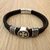 Pulsera Cruz de Malta, acero y cuero - Kalabera
