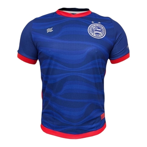 Camisa Bahia III 24/25 - Torcedor Esquadrão Masculina - Azul com detalhes em vermelho