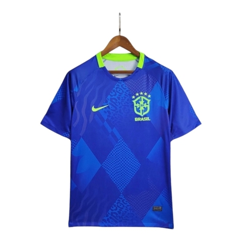 Camisa Seleção Brasileira II 25/26 - Torcedor Nike Masculina - Azul com detalhes em verde