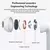 Fones de ouvido Bluetooth TWS com microfone, fone de ouvido sem fio para iPhone,
