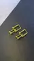 Argola Click Elos em Prata 925 e Banho em Ouro Amarelo 18k