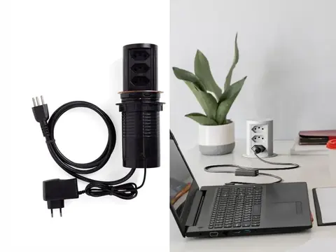 Torre de Tomadas Automática 3 Tomadas + Indução 15W