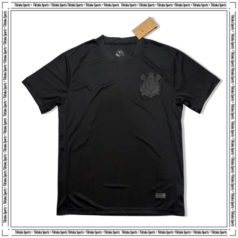 Camisa Corinthians 24 All Black s/nº Torcedor New Balance Masculina – Preto