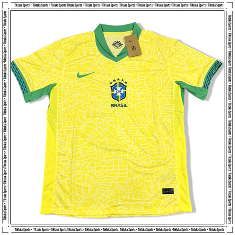Camisa Seleção Brasileira I Home 24/25 - Torcedor Nike Masculina - Amarelo - comprar online