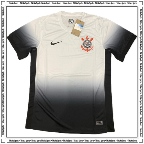 Camisa Timão Home 2024/25 Torcedor Nike Masculino - Branco e Preto - comprar online