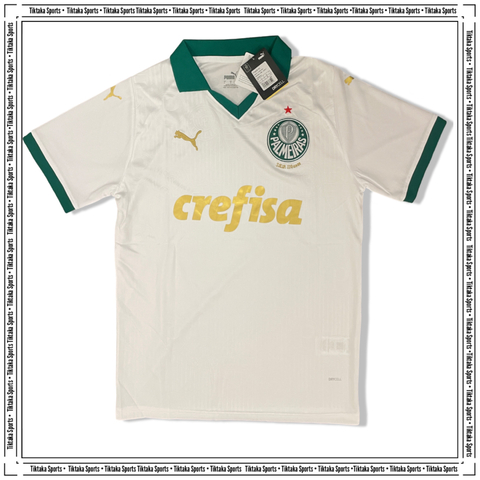 Camisa Palmeiras Away 2024/25 Torcedor Puma Masculino - Branco e Dourado