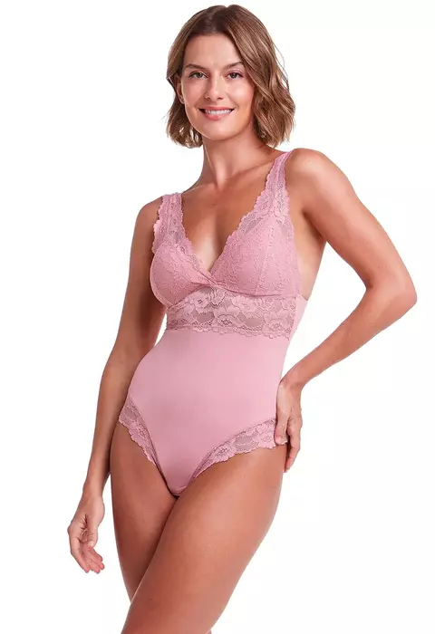 Body Com Bojo Removível E Renda Self Rosé