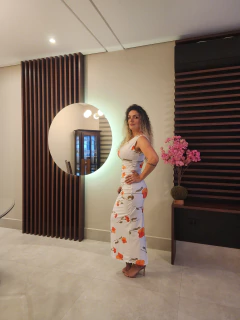 Vestido floral Laranja Samanta - comprar online
