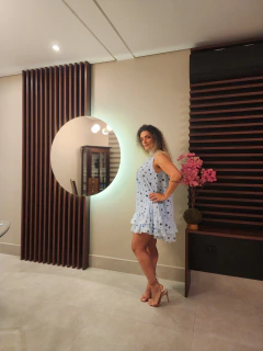 Imagem do Vestido Chiffon Zumira Poá azul