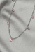 Colar de Aço Inoxidável com Zircônias Rosa - loja online