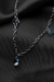 Colar de Aço Inoxidável com Zircônias Azul - PRATA PRIME 925