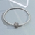 Pulseira prata 925 para berloque com trava fecho cravejado - PRATA PRIME 925