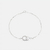 Pulseira de Prata Circulo Duplo Cravejado