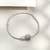 Pulseira prata 925 para berloque com trava fecho cravejado - comprar online