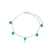 Pulseira de Aço Inoxidável com Zircônias Verde - comprar online