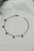 Pulseira de Aço Inoxidável com Zircônias Verde - loja online