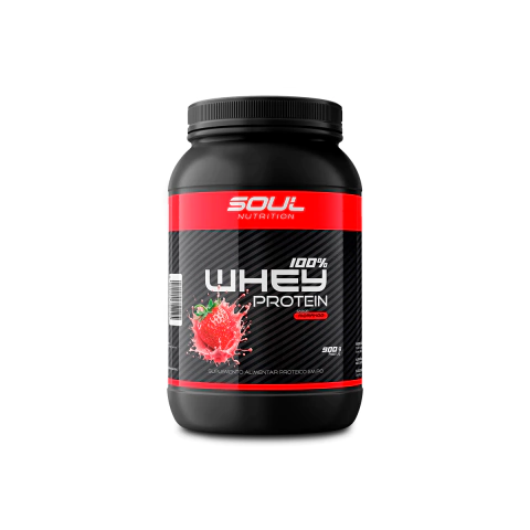 100% Whey Protein Morango 900G - Soul Nutrition