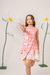 Vestido Cecília- Xadrez Rosa Floral - Mini juju