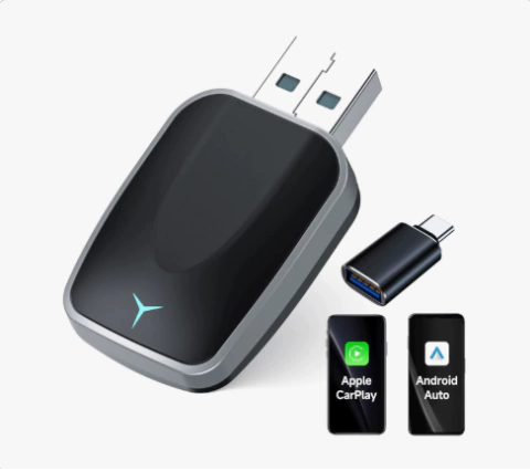 Adaptador CarPlay 2 em 1 com fio para sem fio e adaptador sem fio Android Auto Plug & Play - comprar online
