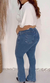 Calça Jeans Flare C/strass Empina Bumbum