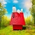 Figura Snoopy sobre su cucha en internet