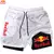 Red bull mais novo shorts dos homens 2 em 1 corrida treinamento ginásio shorts na internet