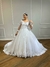 Vestido de Noiva Modelo Princesa com Renda e Brilho - Semi Novo - comprar online