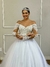 Imagem do Vestido de Noiva Modelo Princesa Ombro a Ombro - Semi Novo