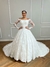 Vestido de Noiva Ombro a Ombro em Renda Chantilly. - Semi Novo - loja online