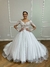 Vestido de Noiva Modelo Princesa com Renda Arabesco e Brilho - Semi Novo - comprar online