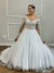 Vestido de Noiva Modelo Princesa com Renda Arabesco e Brilho - Semi Novo - comprar online