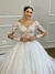 Vestido de Noiva Modelo Princesa com Renda Arabesco e Brilho - Semi Novo - Faggion Noiva