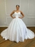 Vestido de Noiva Modelo Princesa com Alça Fina e Renda - Semi Novo - loja online