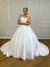 Vestido de Noiva Modelo Princesa com Alça Fina e Renda - Semi Novo - Faggion Noiva