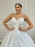 Vestido de Noiva Modelo Princesa com Alça Fina e Renda - Semi Novo na internet