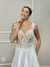 Vestido de Noiva Fluido Boho Chic Poá - Semi Novo