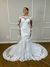 Vestido de Noiva Modelo Sereia com Renda e Bordado - Semi Novo