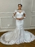 Vestido de Noiva Modelo Sereia com Renda e Bordado - Semi Novo - loja online