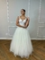 Vestido de Noiva Fluido com Renda 3D - Semi Novo - loja online