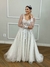 Vestido de Noiva Boho Chic Fluido com Renda e Brilho - Semi Novo