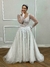 Vestido de Noiva Boho Chic Fluido com Renda e Brilho - Semi Novo - Faggion Noiva